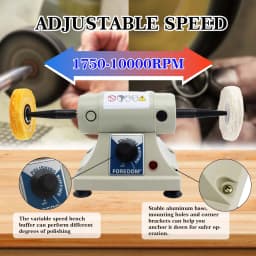 Professional Tabletop Double-Head Polisher & Grinding Machine – Adjustable Speed for DIY Jade, Jewelry & Metal Polishing