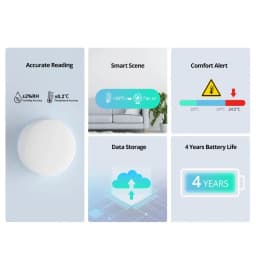 SONOFF SNZB 02P EWeLink Smart Home Gadgets ZigBee Temperature Sensor Humidity Detector Thermometer Alexa Google Assistant Yandex