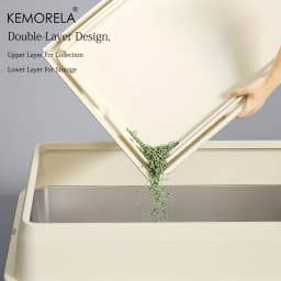 KEMORELA EXtra Large Stainless Steel Cat Litter Box with Lid - Enclosed LitterPan High-Sided Resistant Leak-Proof Cat Litter Mat
