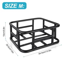 NEWBOLER E-Bike Cargo Rack Bag Iron Large Capacity Bike Basket Rear Rack Bike Baskets for Outdoor Travel Shopping MTB Road Bike