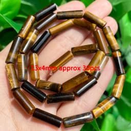 Various Styles Natural Yellow Tiger Eye Stone Beads Irregular Rondelle Column Spacer Bead for Jewelry DIY Making Bracelet Crafts