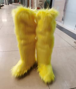 New Woman Boots High Boots Over-the-knee Fur Snow Boots Women's Fashion Warm Wool-like Boots Plus Velvet Padded Winter Boots