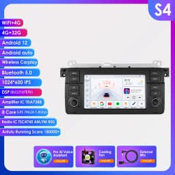 2Din Android 12 CarPlay Android Auto Radio For BMW E46 M3 318/320/325/330/335 Rover 75 Coupe Car Multimedia GPS 4G autoradio