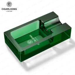 CIGARLOONG Cigar Ashtray Luxury Creative Plated Single Holder Glass Cigarette Decoration Smoking Accessories for Smoker's Gift