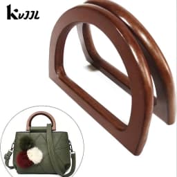1Pcs Wood Half Circle D-shaped Bag Handle Crochet Knit Bag Handles Replacement DIY Handbags Purse Luggage Handcrafted Handle