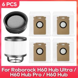 Fit for ( Roborock H60 Hub Ultra / H60 Hub Pro / H60 Hub ) Dust Bag Filter Vacuum Cleaner Parts Accessories Replacement