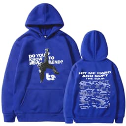 Hit Me Hard and Soft Do You Know To How Bend Red Hoodies Men's Women Fashion Hooded Sweatshirts Oversized Long Sleeve Pullovers