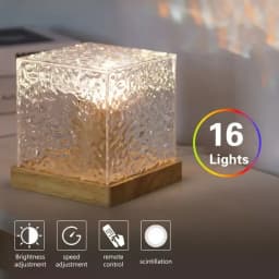 1PC Ocean Wave Projector Light Ocean Lava Lamp Luminorthe Cube Northern Lights Cube 16 Colors,Dynamic Ripple Effect,Living Room