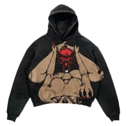 Retro hooded sweatshirt skull print flame Y2K retro hooded pullover jacket street style goth casual fashion men's Harajuku top