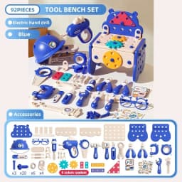 Simulation Electric Drill Screw Tool Bench Box Children's Pretend Play Toy Set Multifunction Assembly Repair Toolbox Boys Toys