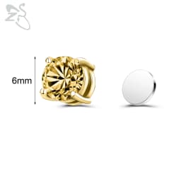ZS 1 Piece Magnetic Clip-on Earrings Star Heart Shape CZ Crystal Ear Clip No Piercing Ear Stud No Pierced Earring Jewelry 4-8MM