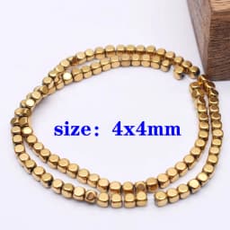 Plated Genuine Gold Color Retention AAA+ Natural Hematite Stone Spacer Loose Beads For Jewelry Making Diy Bracelets Finding