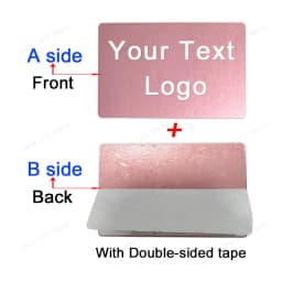 86x54x0.4mm Personalize Your Logo Text Aluminium Plate Custom Badge Adhesive Tape ID Door Wall Mailbox Business Card Name Tag