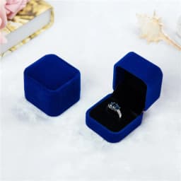 10pcs Felt Fabric Ring Box Jewelry Packaging Box Diamond Ring Earrings Storage Box Jewelry Gift Packaging Box 5.5X5X4cm