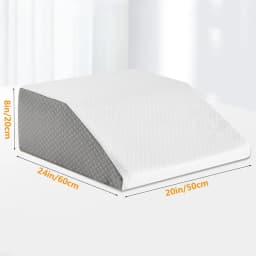 Leg Pillow, 8inch Leg Elevating Pillow for Legs,Rest, Sleeping,Leg Wedge Pillow for Side Sleeping, Memory Foam Leg Wedge Pillow