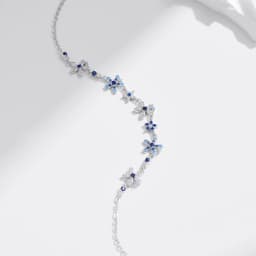 MODIAN 925 Sterling Silver Luxury Flowers Pave Setting CZ Brilliant Bracelets Fashion Daily Link Chain For Women Jewelry Gift