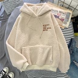 New Autumn Winter Clothes Thick Warm Coat Velvet Cashmere Women Hoody Sweatshirt Casual Tops Lady Loose Apricot Be Fun Pullover