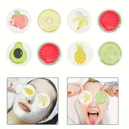 Fruit-Themed Reusable Gel Eye Mask – Hot & Cold Compress Pads for Eye Relaxation, Cooling & Warming Relief (Watermelon/Cucumber)