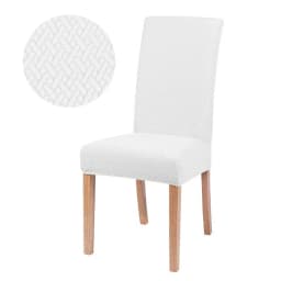 Elastic Jacquard Chair Cover For Dining Room Thick Dustproof Chair Cover Slipcover For Dining Kitchen Hotel Wedding Banquet