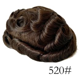 Human Hair Hairpieces Thin Skin PU Replacement System Human Hair Men Toupees