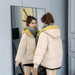 New Winter Women's Cold Coat Parkas Super Hot Hooded Padded Jacket Cropped Jacket Plus Size Jacket Loose Korean Fashion