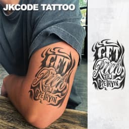 Semi-Permanent Tattoo | Lucky Totems, Graffiti Patterns, Get-Rich-Quick Hip-Hop Style Tattoos, Neck Tattoos | Unisex Waterproof Body Paint, Realistic Temporary Tattoos, Plant Motifs, Finger Tattoos, Magic Tattoos, Lasts for 1-2 Weeks.