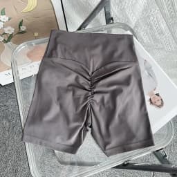 Solid Color High Waist Seamless Butt Lift Yoga Shorts Breathable Quick Drying Fitness Leggings Cycling Running Sports Shorts
