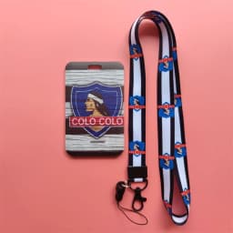 Chile Football Style ID Card Holder Neck Strap Students Credit Card Case Lanyard Child Visit Door Identity Badge Holder Keychain