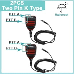 Baofeng UV-5R Microphone Shoulder Speaker 2 Pins for Walkie Quansheng uv-k5 uv-k6 UV-5R/UV-82/UV-16/TH UV8000D Two Way Radio