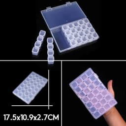 Rectangle Round Square Transparent Plastic Carrying Case For Bead Compartment Adjustable Container Jewelry Storage Box Wholesale