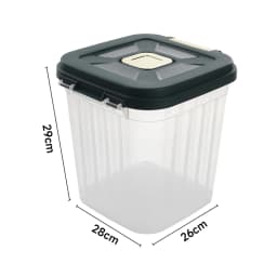 Voltsify Large Capacity Transparent Kitchen Organizer with Flip-Top Lid, Wide-Mouth Design for Rice, Flour, Grains & Dry Goods