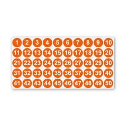 Number Stickers 1-50 Label Number Sticker For Diy Craft Nail Polish Glue Bottle Scrapbooking Diary Stationery Digital Sticker