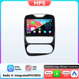 10.1" Hizpo 2Din Android Car Radio for Renault Clio 2012 - 2019 Snapdragon 6115 GPS Navi DSP RDS SWC 4G BT Auto CarPlay 360°CAM