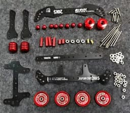 MA AR FMA Chassis Upgrade Aluminum Alloy Base Fiberglass Front & Rear Parts Mini 4WD Upgrade Kit Tuning Damping Stabilizer Set