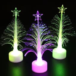 LED Christmas Fiber Tree Color-changing Fiber Tree Luminous Fiber Optic Christmas Tree Night Light Festival Decorative Lamp 1 PC