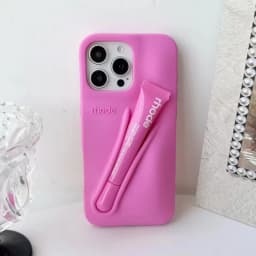 Hot‑Sell Rhode Lipstick Holder Cover w/ Box for iPhone 11‑17 Pro Max Air, Shock‑Proof Stylish Silicone Girls Makeup Accessory