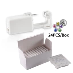 24PCS/Box Disposable Sterile Ear Piercing Unit Ear Cartilage Tragus Helix Piercing Gun More Safety Piercer Tool For Piercing