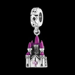 Silver Plated Purple Charms Flower Butterfly Dangle Charm Beads Fit Original Bracelet Diy Pendants