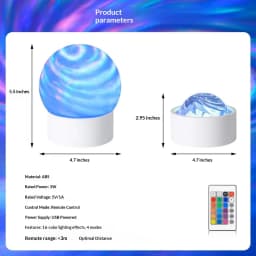 16 Colors Starry Sky Projector Light LED Night Light with Remote Control USB Plug Auto Rotate for Home Room Party Ceiling Decor