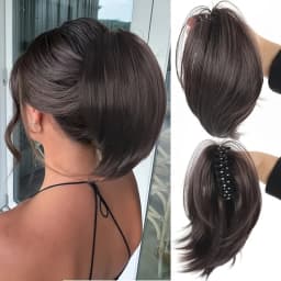 Pinch style messy chicken coop head wig ponytail bun bun bun head straight ponytail