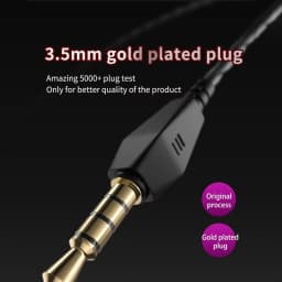 QKZ Gaming Earbuds with Mic Universal 3.5mm Jack HiFi Sport Headphones in Ear Earphones for Running Stereo Bass Music Headset