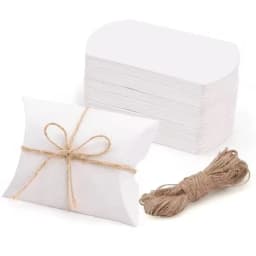 50/100PCS Pillow Candy Paper Box Kraft Paper Packaging Box Used For Candy Jewelry Gifts DIY Christmas Birthday Party Decoration