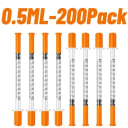 100/200PCS 0.5/1ml Syringes with Needle Individual Packaging Pain-Free for Laboratory And Insulin Syringe Pet Supplies