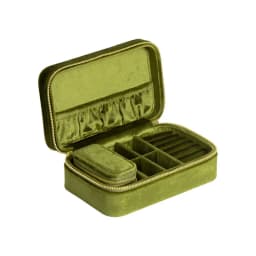 Portable Storage Organizer Retangle Jewelry Box Earring Holder Display Travel Jewelry Case Zipper Travel Case