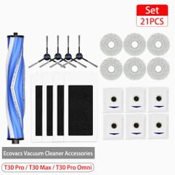 For Ecovacs Debot T30 Pro Omni /T30 Max / YEEDI M12 Pro+ Accessories Main Side Brush Filter Mop Dust Bag Replacement Spare Parts