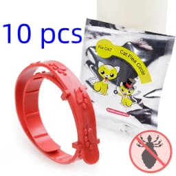 10pcs/lot Anti Flea Tick Cat Collar Small Dog Deworming Flea Collar Pet Retractable Puppy Prevention Mosquitoes Repellent Collar