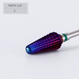 HYTOOS Purple Tornado Bit 3/32 Carbide Nail Drill Bits Milling Cutters For Manicure Remove Gel Electric File Accessories