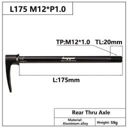 HEPPE MTB Road Bike Thru Axle Front Fork Shaft Skewers 12x100 12x110 Rear Thru Axle 12x142 12x148 Quick Release M12xP1.0/P1.75