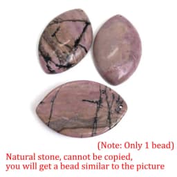 Natural Stone Purple Green Blue Black Striped Agates Beads Marquise Cabochons Stone Pendant 28x45mm For Jewelry Making