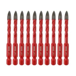 FOCSTOL Carbide Core Bit 6mm 10PCS Drill Bit Set Quick-fit Shank Tipped Hole Saw Woodworking For Plastic Masonry Ceramic Tile